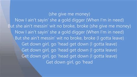 Lyrics for Gold Digger by Kanye West 